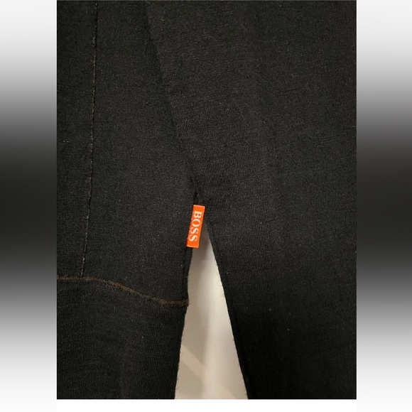 Boss Hugo Boss M Medium Sweater Pullover Black Wool Blend Long Sleeve Crew Neck - Picture 5 of 14